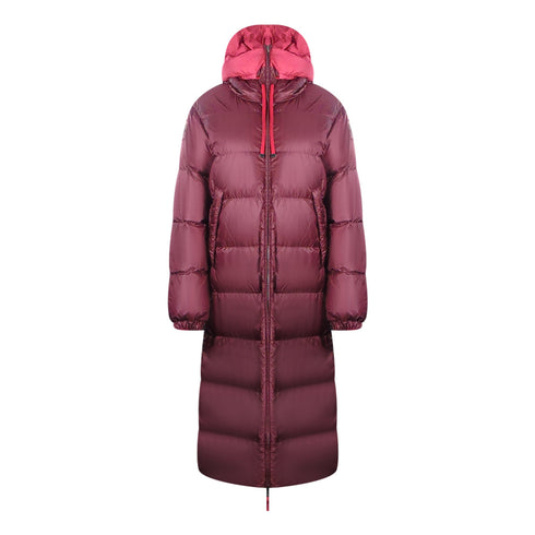 Parajumpers Sleeping Bag Reversible Red Long Hooded Down Jacket S